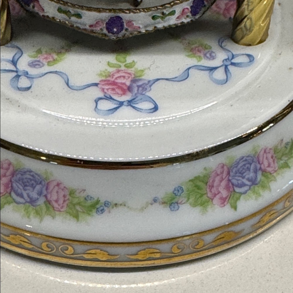 Vtg 1989 Franklin Mint Clock,Fine Porcelain The Birds&Flowers of Orient Express - Picture 3 of 6
